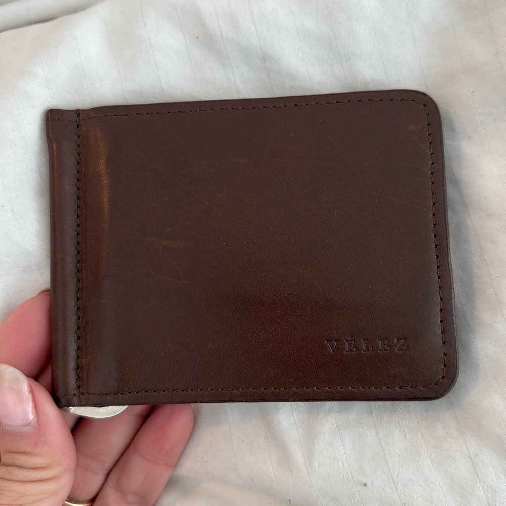 Velez wallet brown real leather